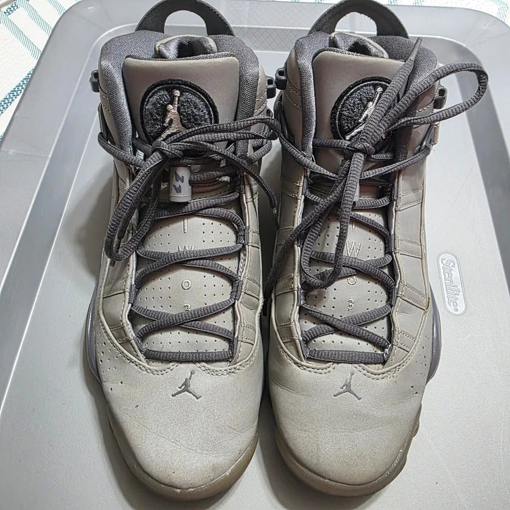 Jordan Men 9 6 Rings Cool Grey High Top Basketball Sneakers Gray CW4641-001